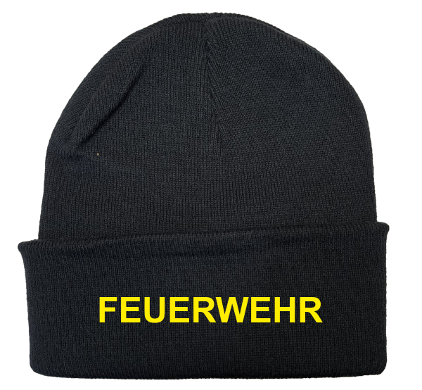 Haube Feuerwehr gestickt 1